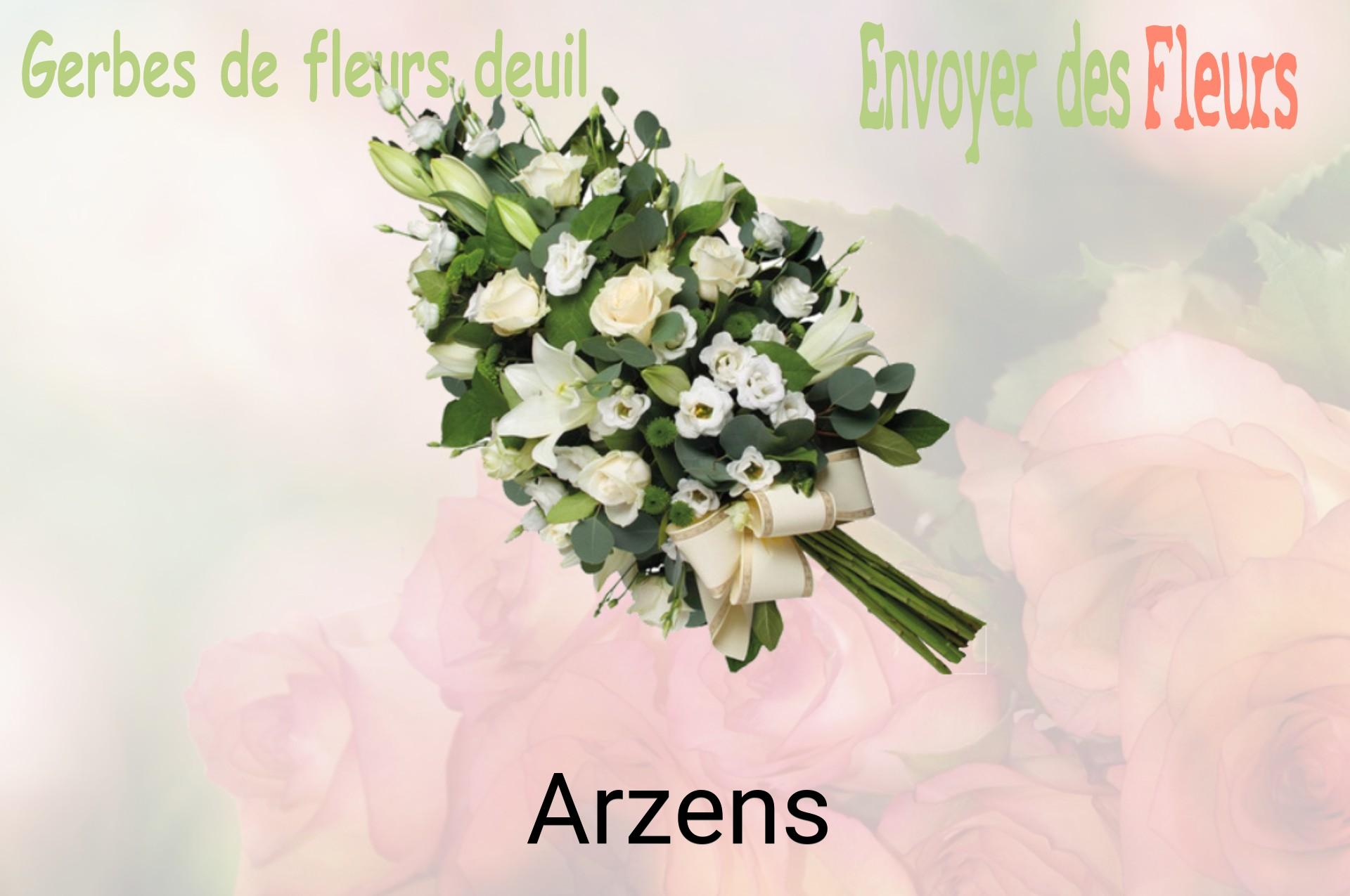 Gerbe de fleurs de deuil livrée à Arzens